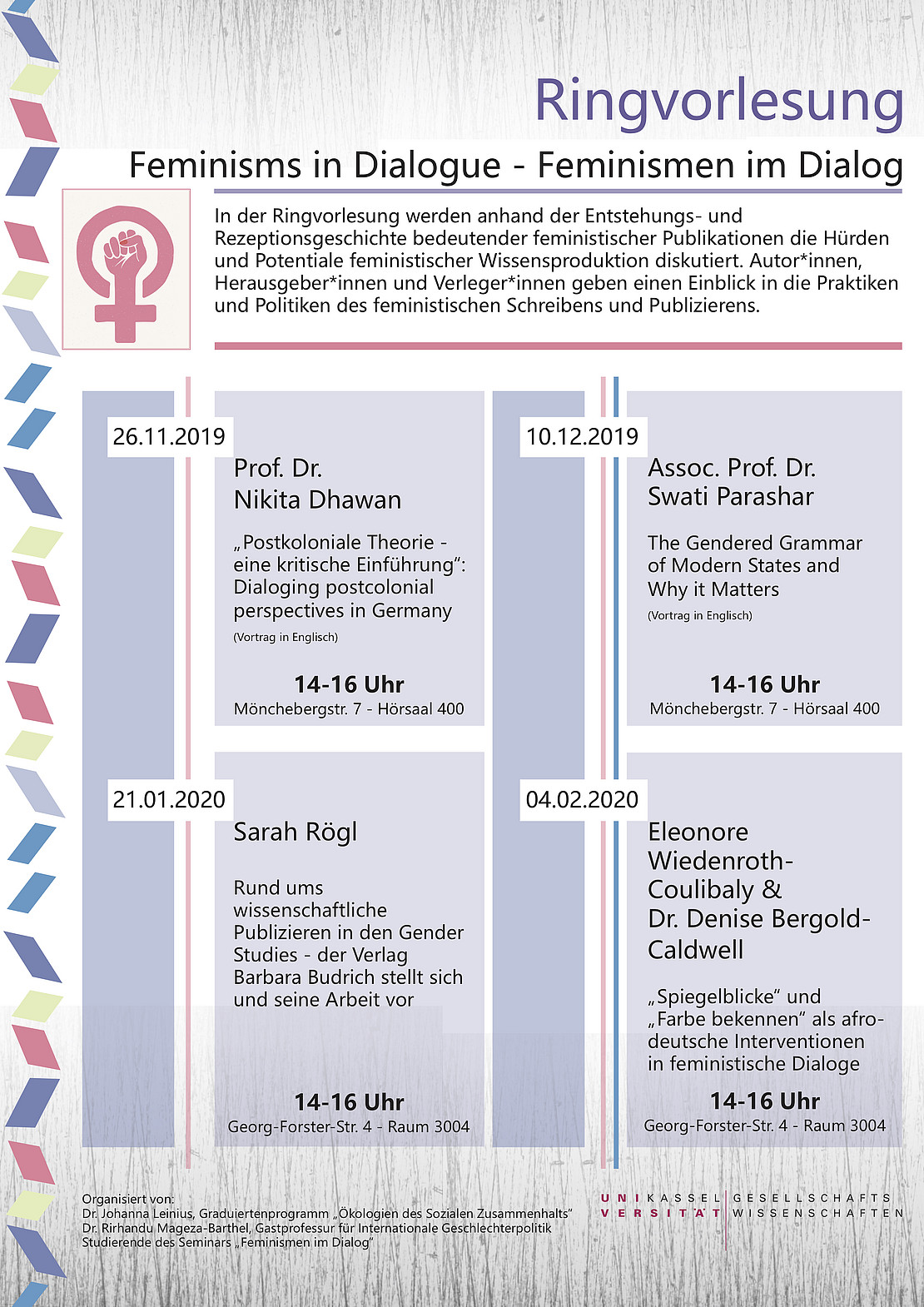 Poster Ringvorlesung Feminisms in Dialogue