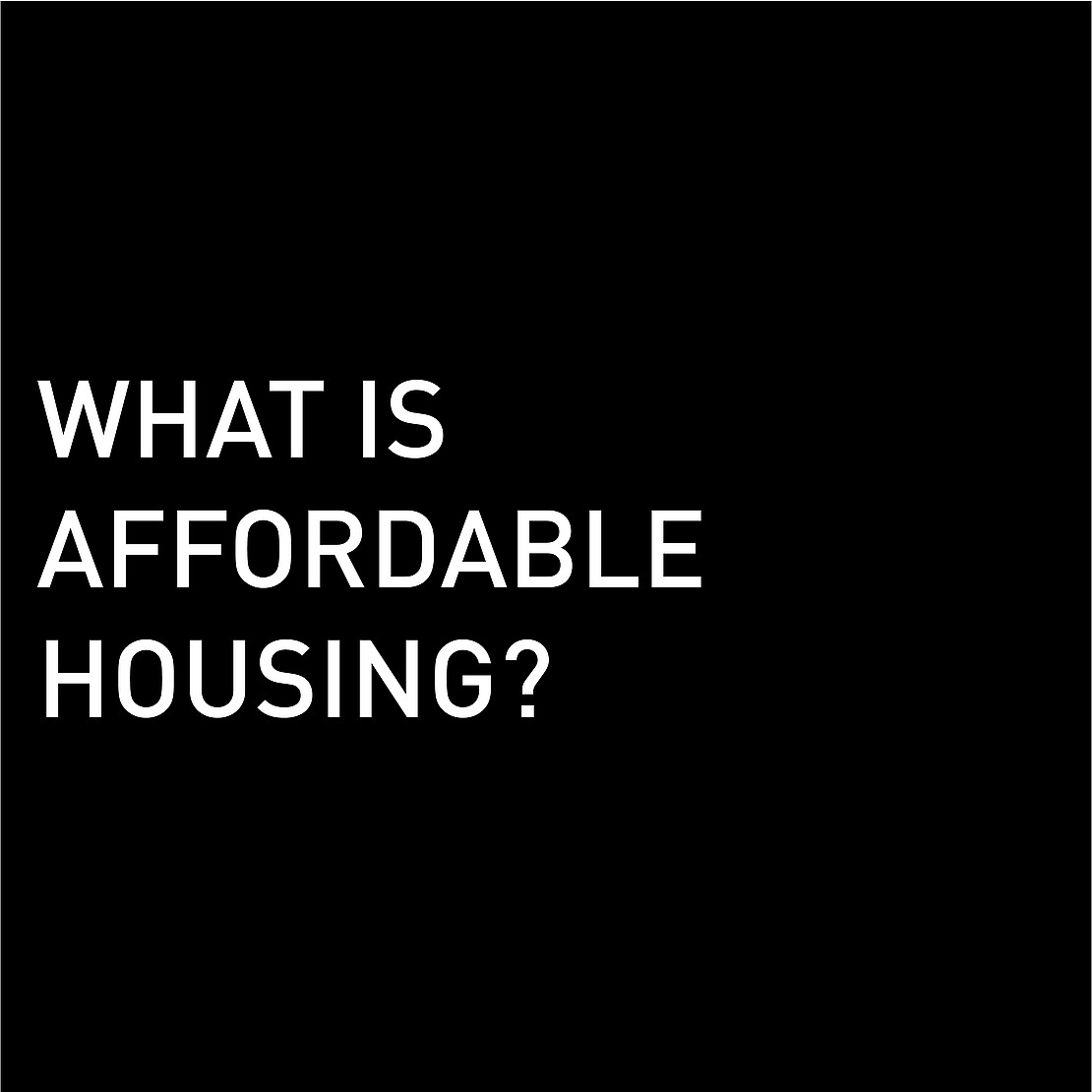 what is affordable housing