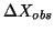 $\Delta X_{obs}$
