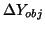 $\Delta Y_{obj}$