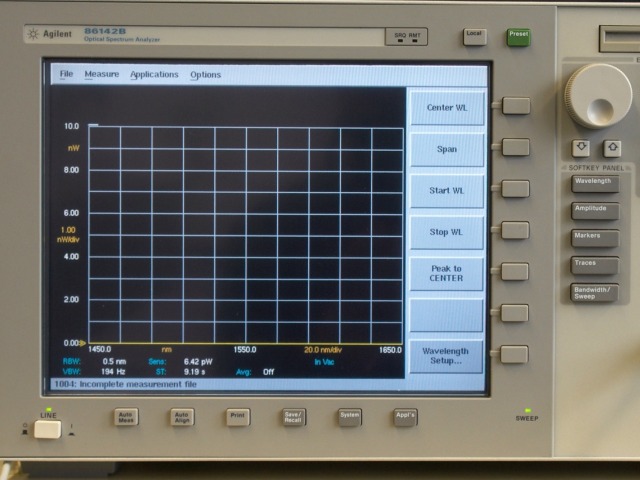 Foto: Agilent 86142 B Optischer Spektrumanalysator