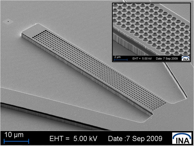 Cantilever mit Photonischen Kristallen