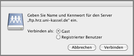  (öffnet Vergrößerung des Bildes)ftp Server Verbindung