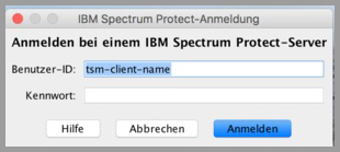  (öffnet Vergrößerung des Bildes)Anmeldung mit Benutzer-ID
