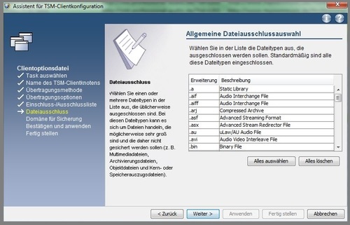 (opens enlarged image)General file exclusion selection