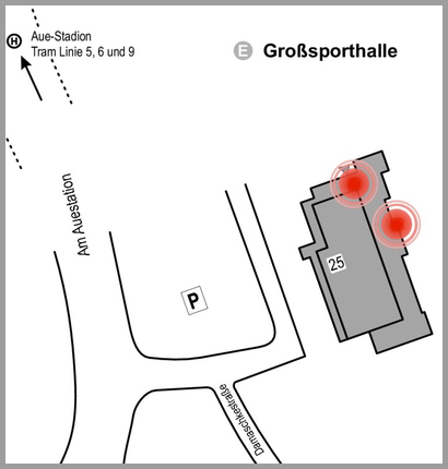 Karte Sporthalle Damaschkestraße