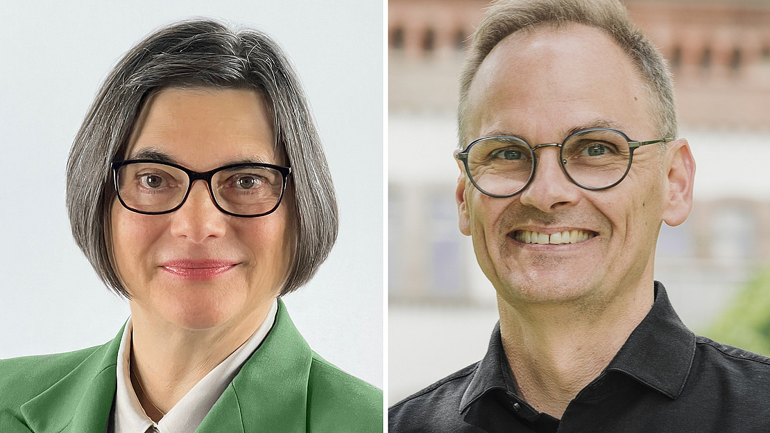 Das Foto zeigt Dr. Christine Fuchsloch und Thomas Flügge