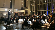 Ansicht des Orchesters.