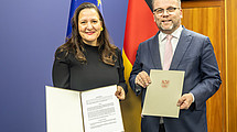 Brandenburg's Science Minister Dr. Manja Schüle and Hesse's Science Minister Timon Gremmels