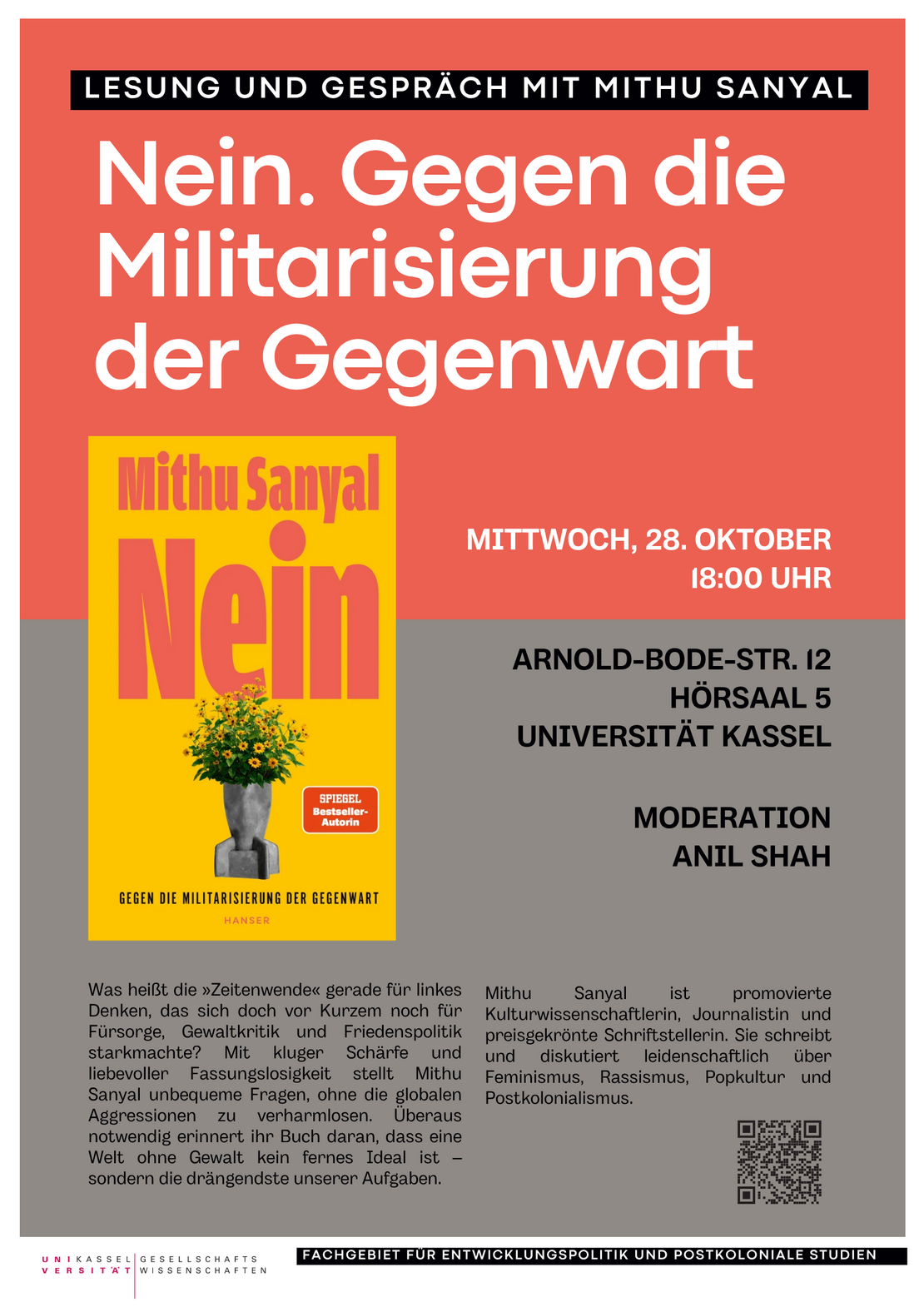 Event poster with date and text