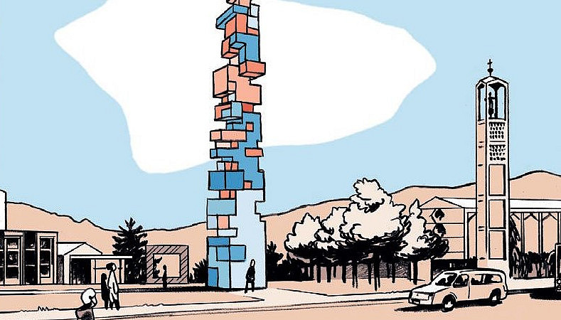 Die Grafik zeigt einen Leuchtturm