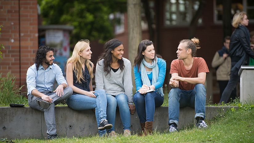 Students on campus