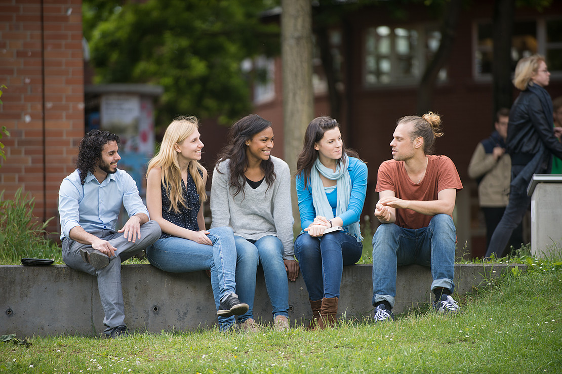 Group of students on campus
