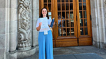 Woman at the door