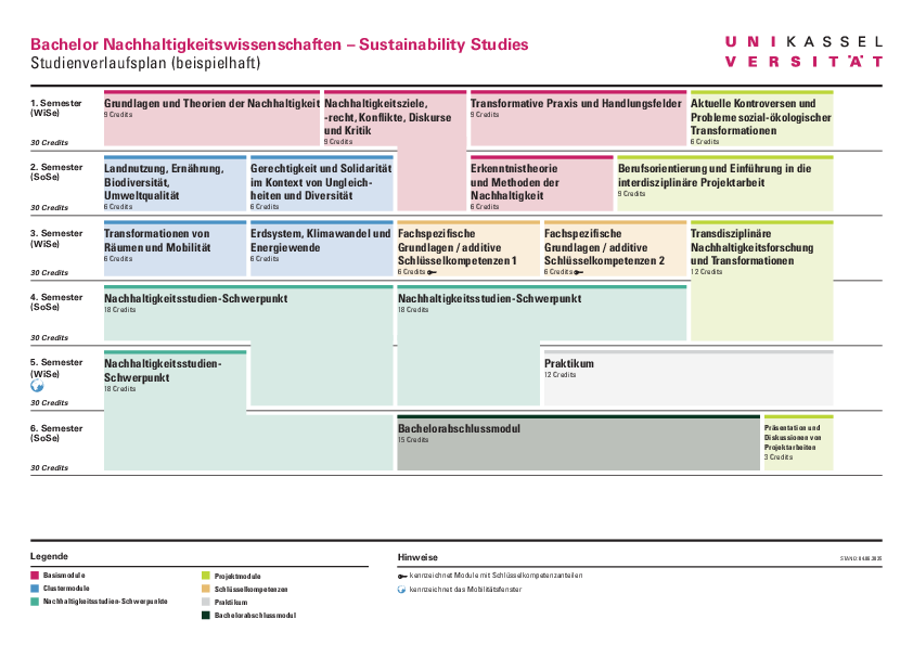 Studienverlaufsplan (beispielhaft)