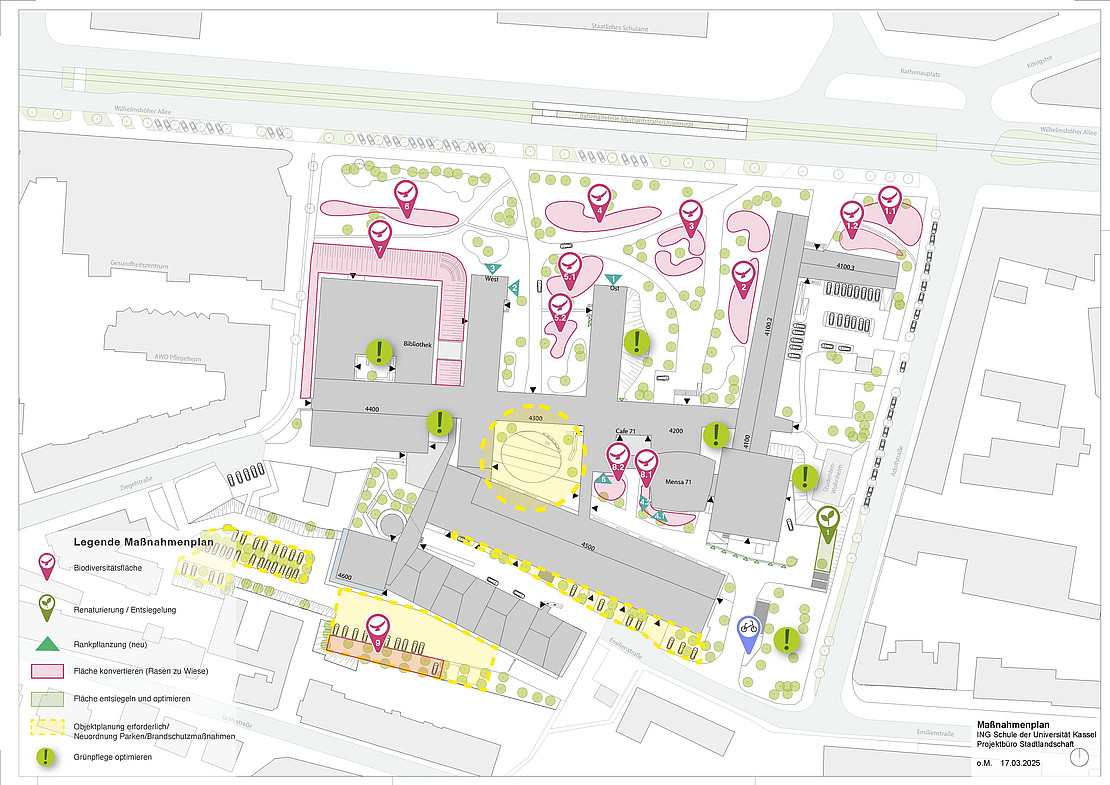  (öffnet Vergrößerung des Bildes)Willhelmshöher Allee - Maßnahmenempfehlungen