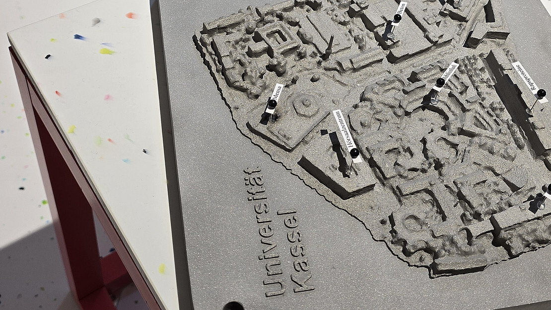 Exhibition object Model Campus Holländischer Platz manufactured using the 3D metal printing process