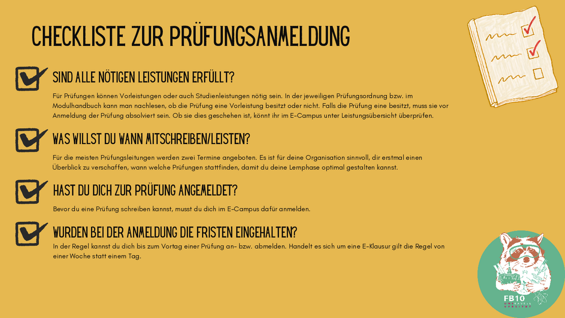 Sprechstunde Klauusrenphase Studienservice